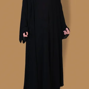 Black double layer abaya