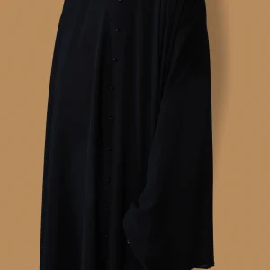 Black double layer abaya