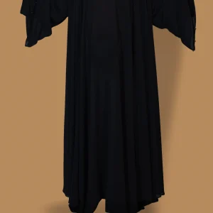 Black double layer abaya