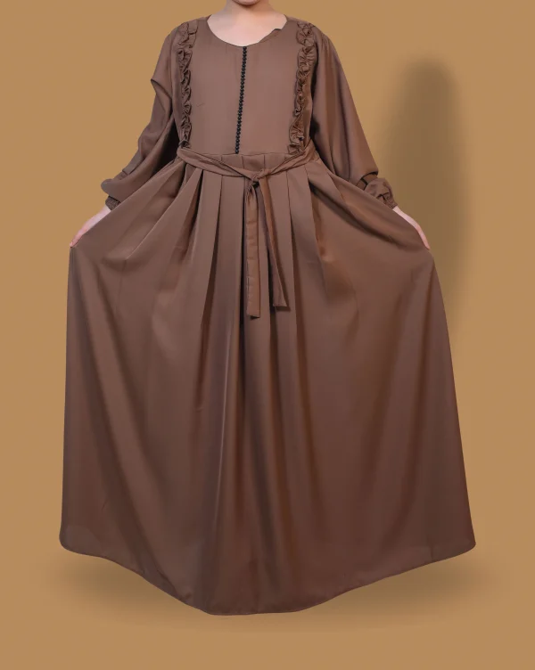 Brown Frog Style Abaya