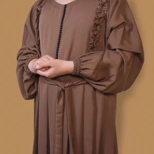 Brown Frog Style Abaya