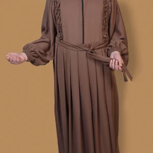 Brown Frog Style Abaya