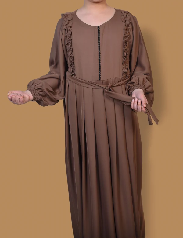 Brown Frog Style Abaya