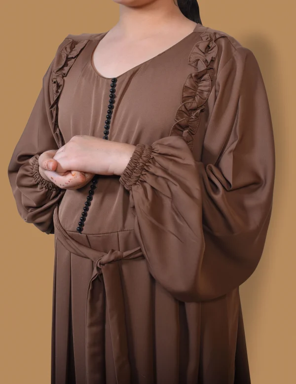 Brown Frog Style Abaya