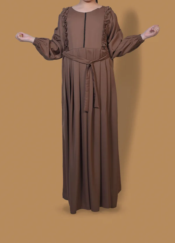 Brown Frog Style Abaya