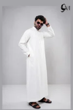 milky white thobe
