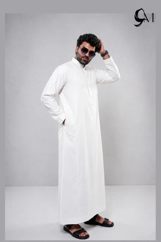 Buy Milky White Thobe For Men – Premium & Simply Adorable