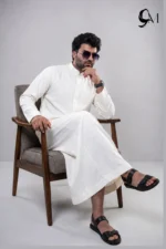 milky white thobe