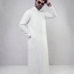 Milky White Thobe for Men – Premium & Simply Adorable