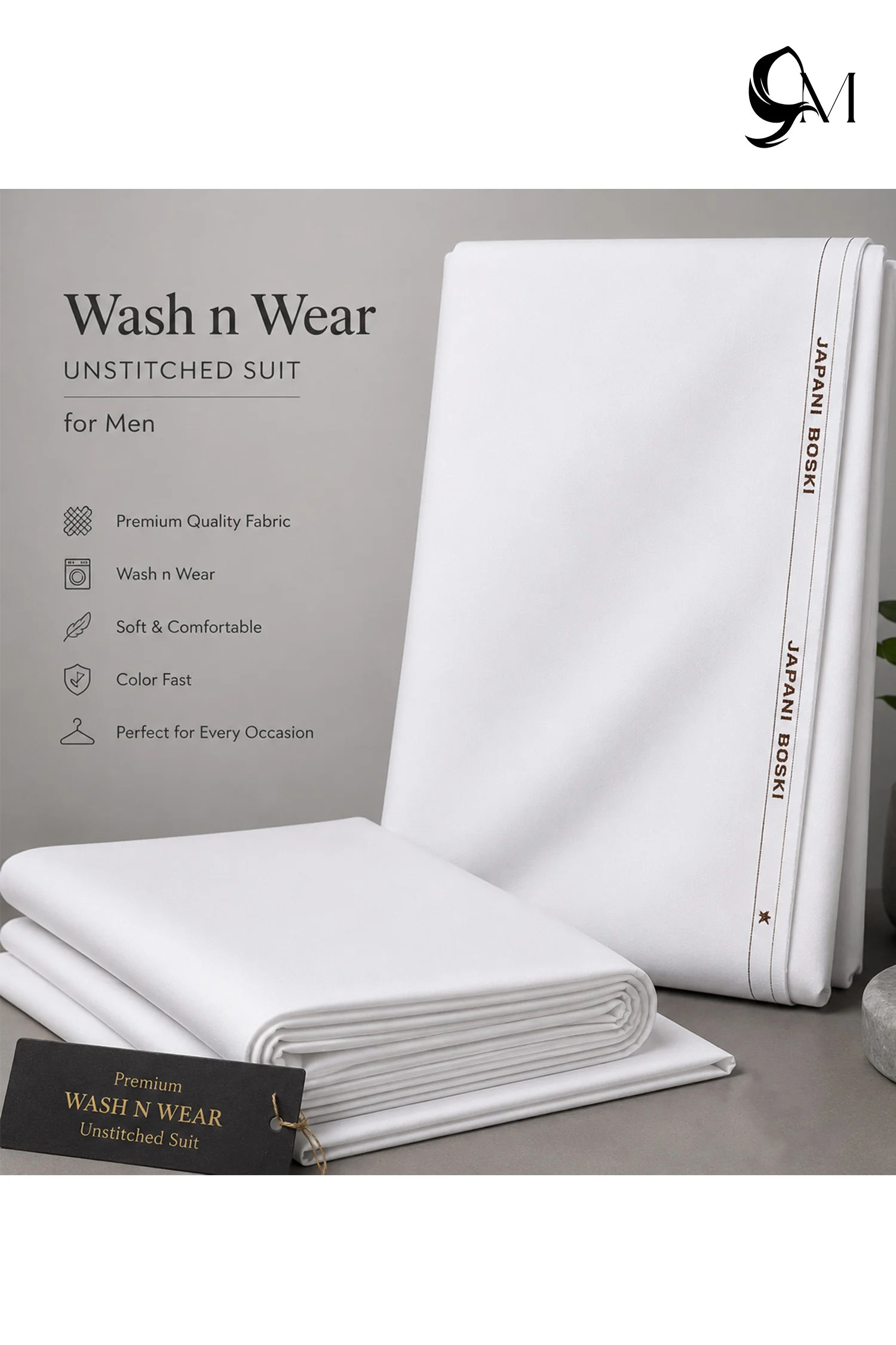 White Men Unstitched Suits – BOSKI Wash&Wear White Men Unstitched Suits – BOSKI Wash&Wear