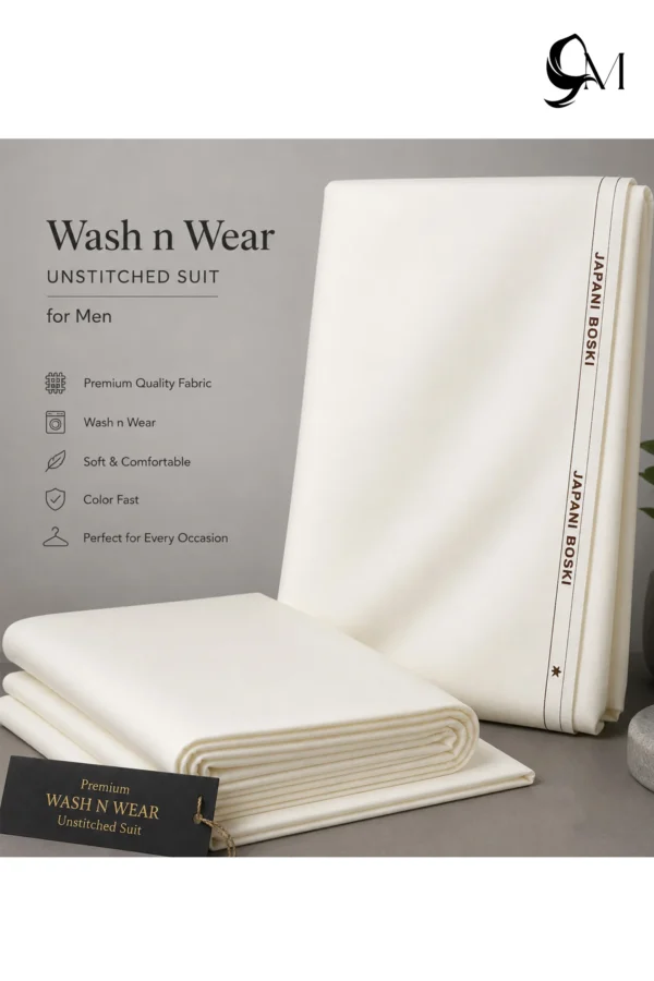 Cream Men's Unstitched Suits – BOSKI Wash&Wear