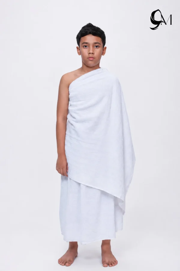 Towel Ihram for Boys – Soft, Lightweight, Washable, Antislip & Airy for 1 to 12 Year Olds