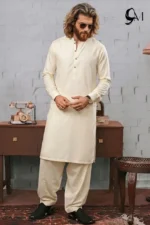 Cream Men's Unstitched Suits – BOSKI Wash&Wear