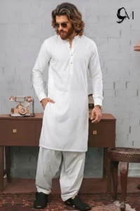 White Men's Unstitched Suits – BOSKI Wash&Wear