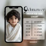 ihram for kids size chart