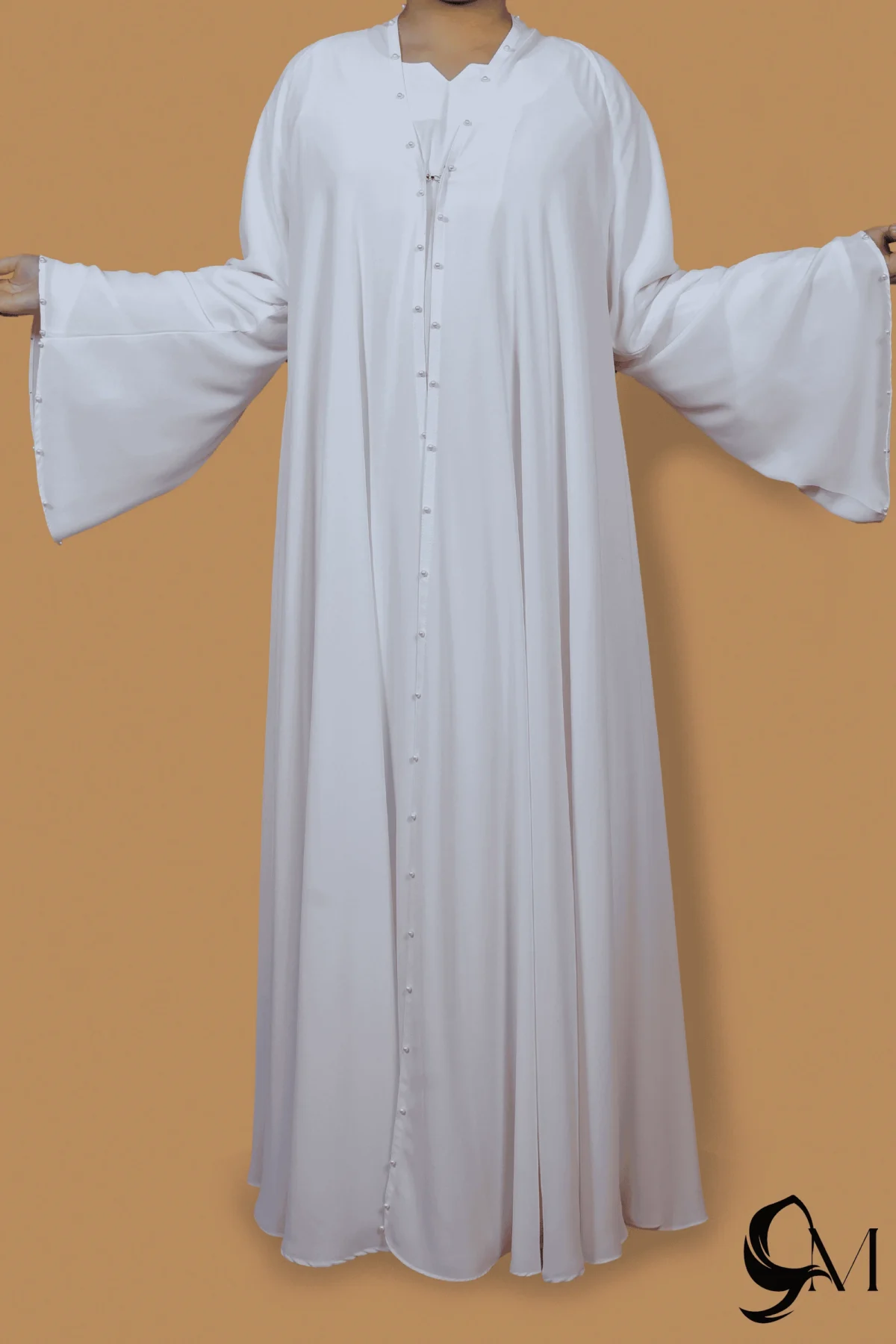 nida fabric double layer abaya