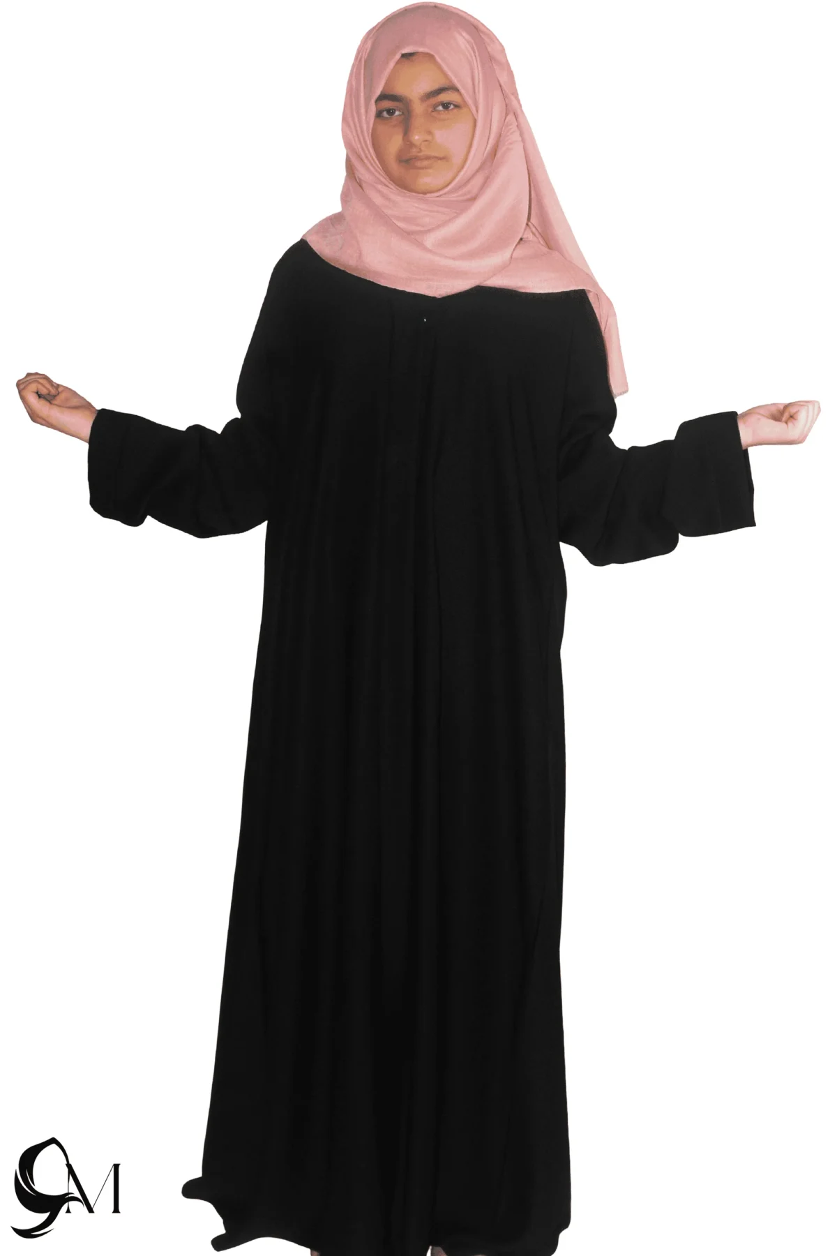 open Black abaya