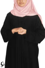 Black open abaya