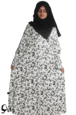 white linen abaya