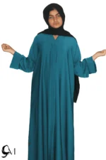 sea green open abaya