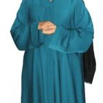 Elegant Front Open Zoom Abaya – Sea Green