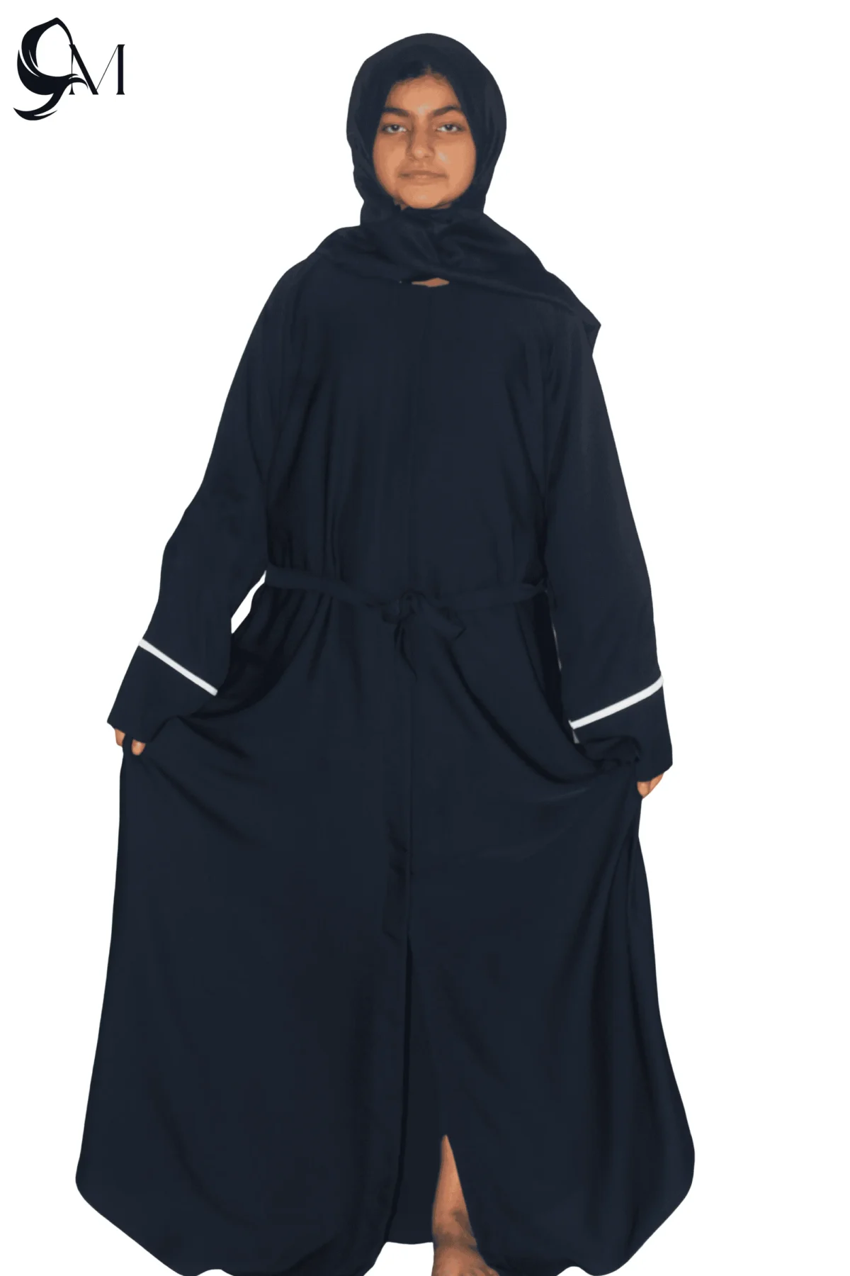 blue abaya