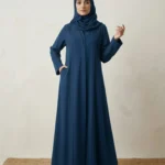 Pintuck Pleats – Prussian Blue Abaya