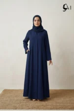 Pintuck Pleats – Navy Blue Abaya