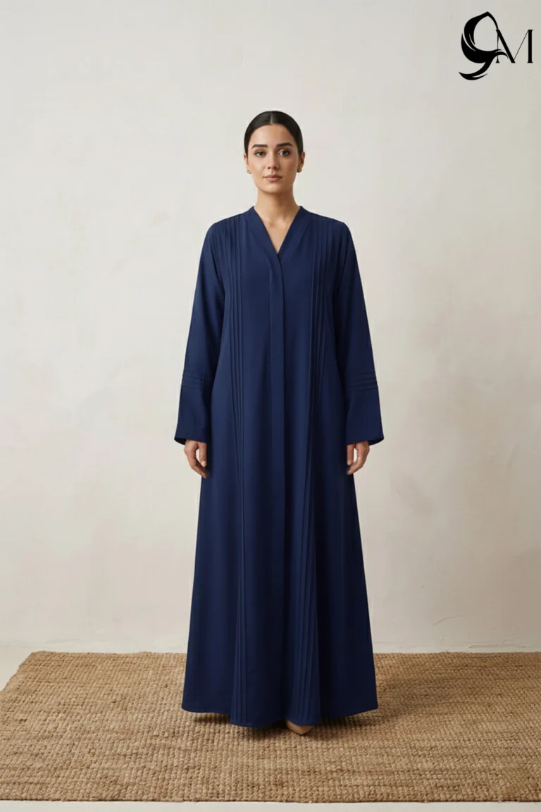 Pintuck Pleats – Navy Blue Abaya Ihram for Women