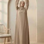 Front Close Abaya – Fawn