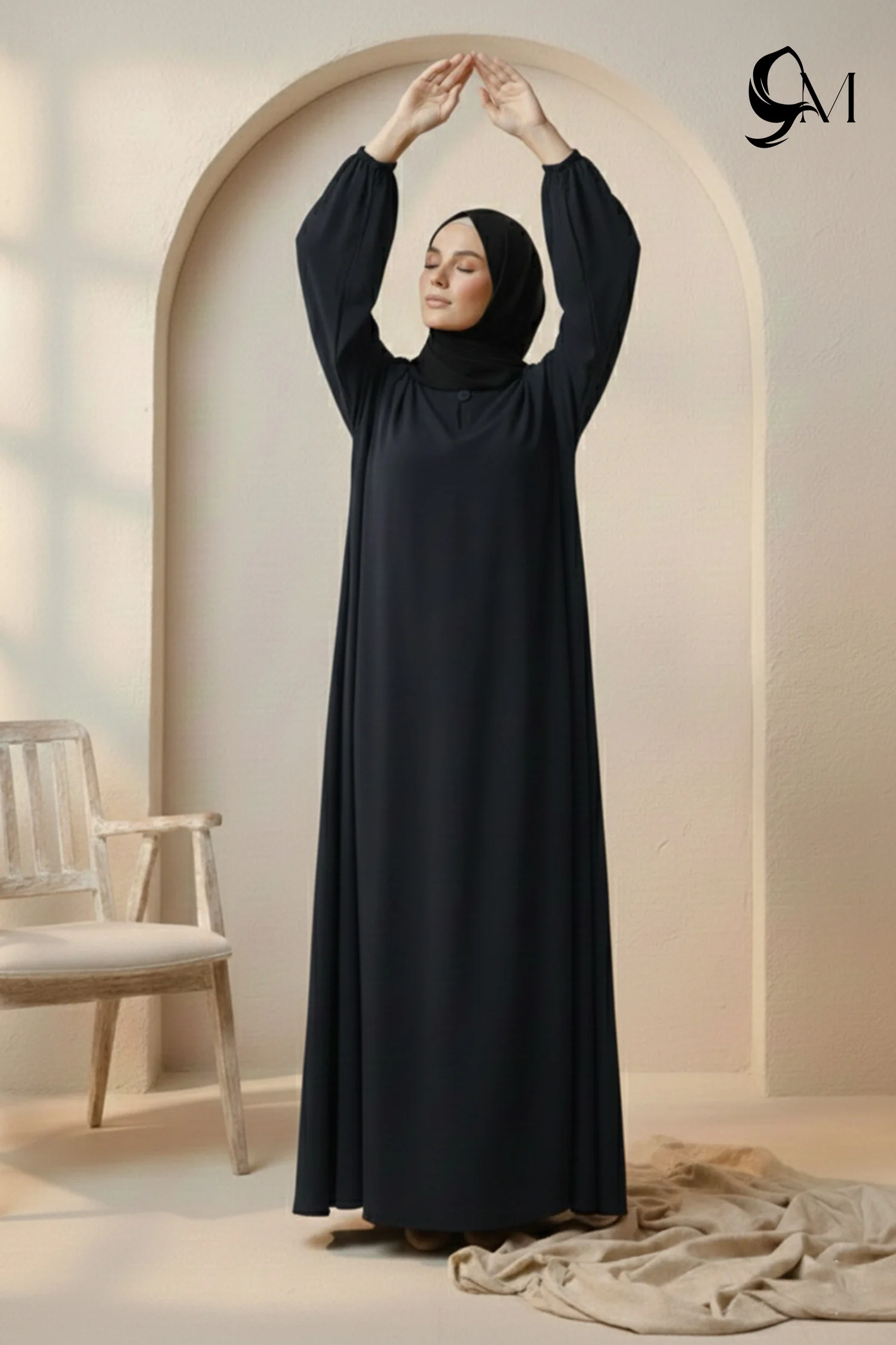 Front Close Abaya – Midnight Navy Front Close Abaya – Midnight Navy
