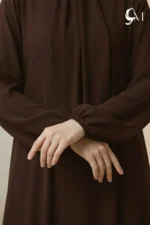 Front Close Abaya – Espresso