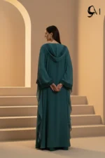 Halima Kaftan Butterfly Abaya – Deep Teal