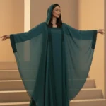Halima Kaftan Butterfly Abaya – Deep Teal