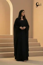 Halima Kaftan Butterfly Abaya – Black