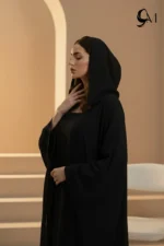 Halima Kaftan Butterfly Abaya – Black