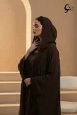 Halima Kaftan Butterfly Abaya – Chocolate Brownie