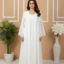 Pearl Double Layer Abaya – Bright White