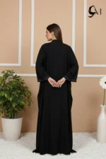 Fancy Ajooba Embroidery Abaya – Charcoal