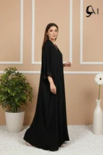 Fancy Ajooba Embroidery Abaya – Charcoal