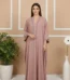 Fancy Ajooba Embroidery Abaya – Dusty Rose