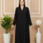 Floral Motifs Fancy Embroidered Zoom Abaya – Raven Black