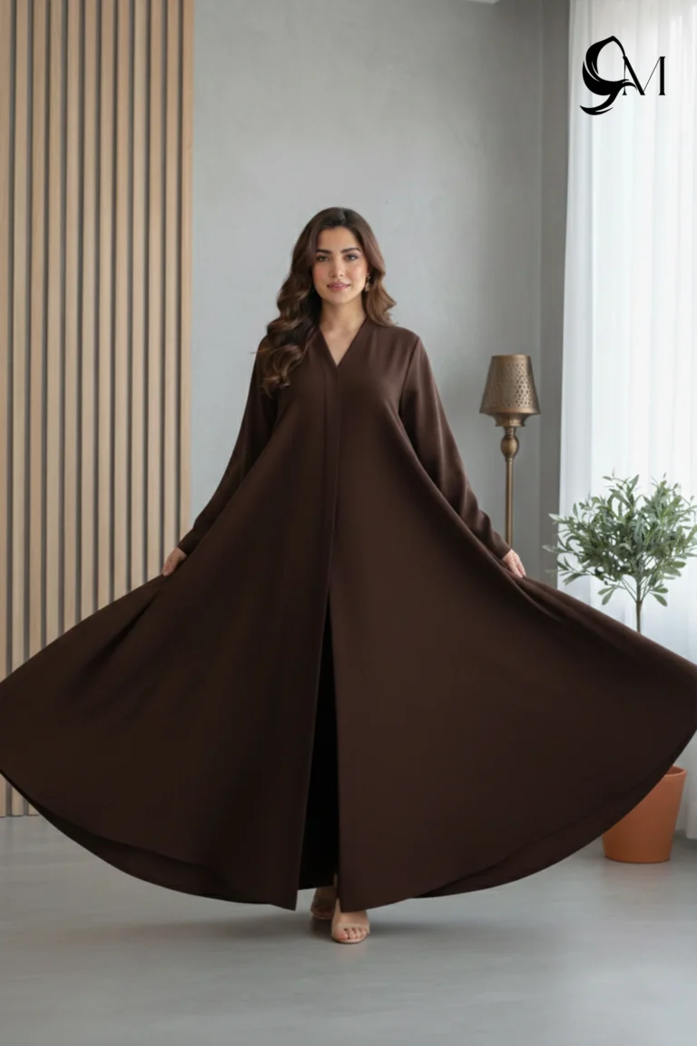 Big Flare Nida Abaya – Mocha Brown