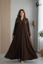 Big Flare Nida Abaya – Mocha Brown