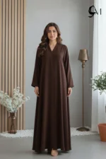 Big Flare Nida Abaya – Mocha Brown