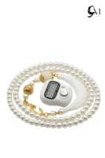 White Digital & Bead Tasbeeh