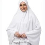 white Simple Hijab