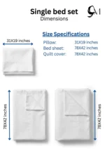 Disposable Travel Bedding Set – Bed Sheet, Quilt Cover & Pillow Cover, Single Bed Size, Hygienic Single Use Bedding, Hajj & Umrah Essentials, Portable Travel Bedding Kit - Image 7