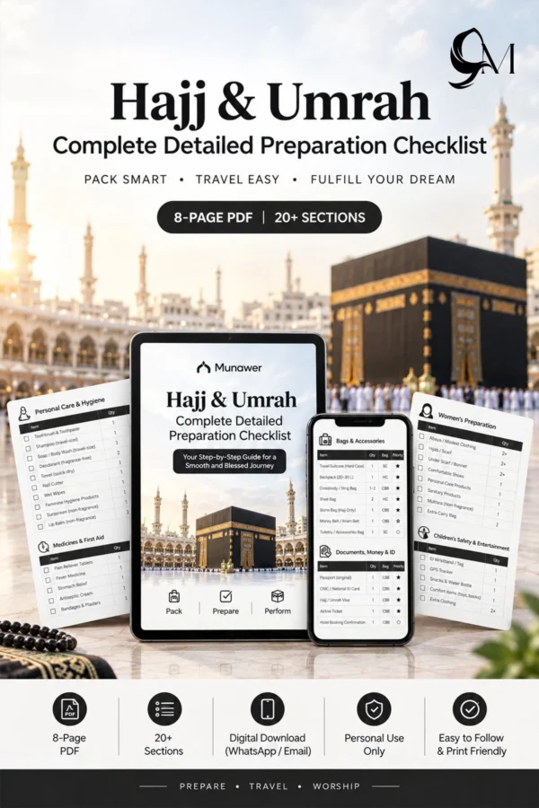 Hajj Umrah Packing List